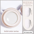 Ice-clear solid nail polish glue #01 classic white cream gel in jar